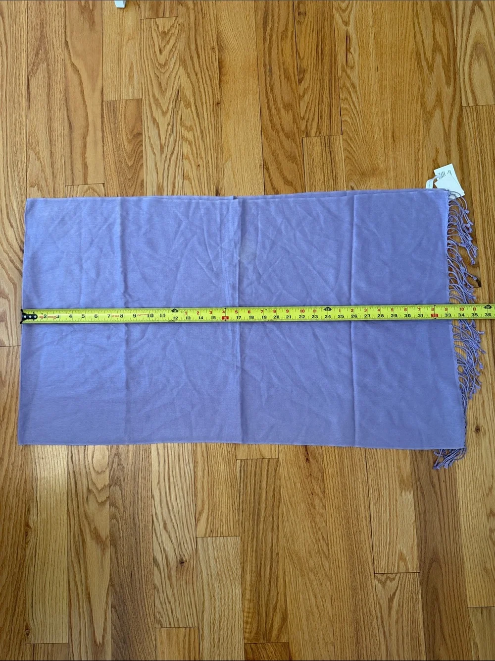 NWT Pashmina Cashmere-Silk Lavender Scarf with Fringe
